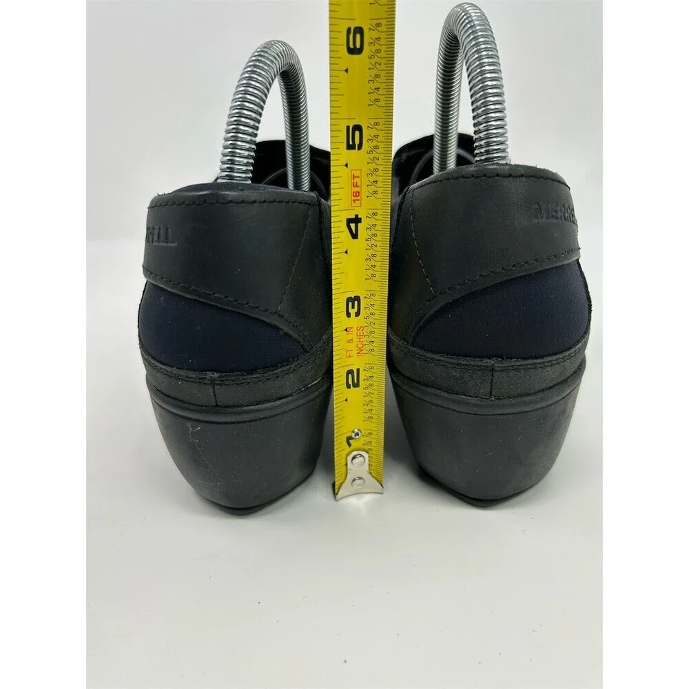 Merrell Womens Slip-On Wedge Comfort Shoes Black Elastic Gore Work Casual Size 8